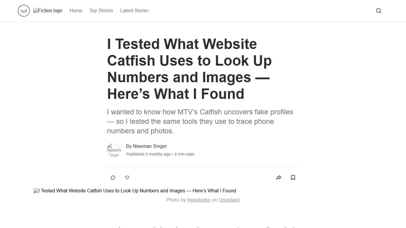I Tested What Website Catfish Uses to Look Up Numbers and Images — Here’s What I Found Fiction